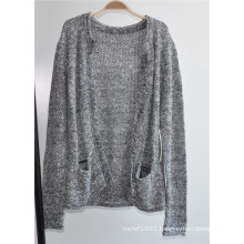 100%Cotton Ladies Sweater Cardigan with Pocket